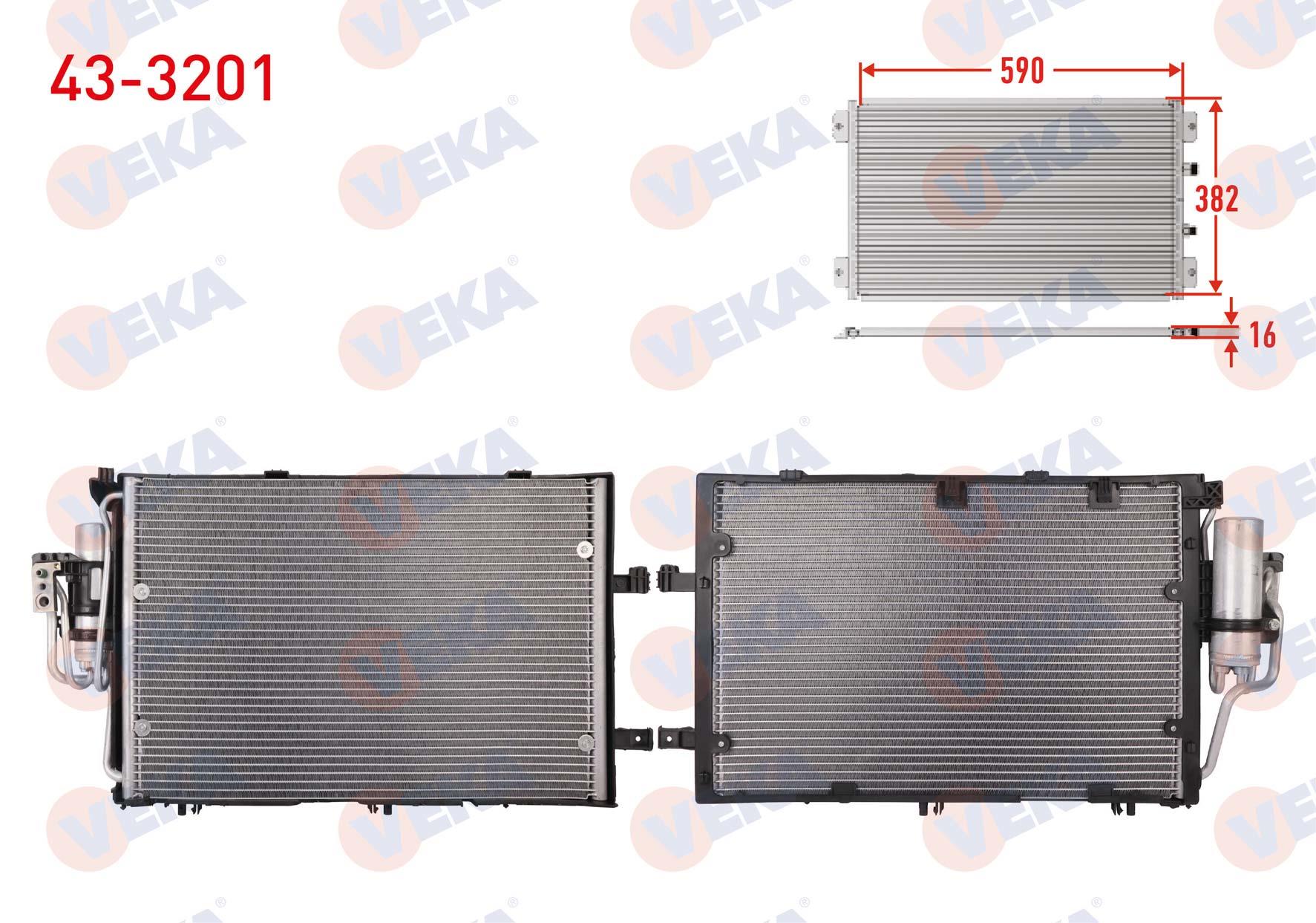 Klima Radyatörü Opel Corsa C 1.4 M-t 01-06 | Veka 433201