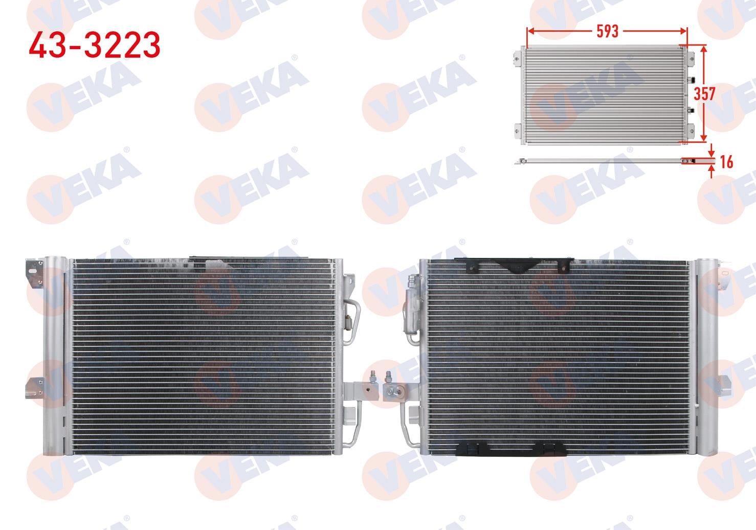 Klima Radyatörü Opel Astra G 1.6 98-05 593/357 8fc351301224, Klıma Kon1850073h | Veka 433223