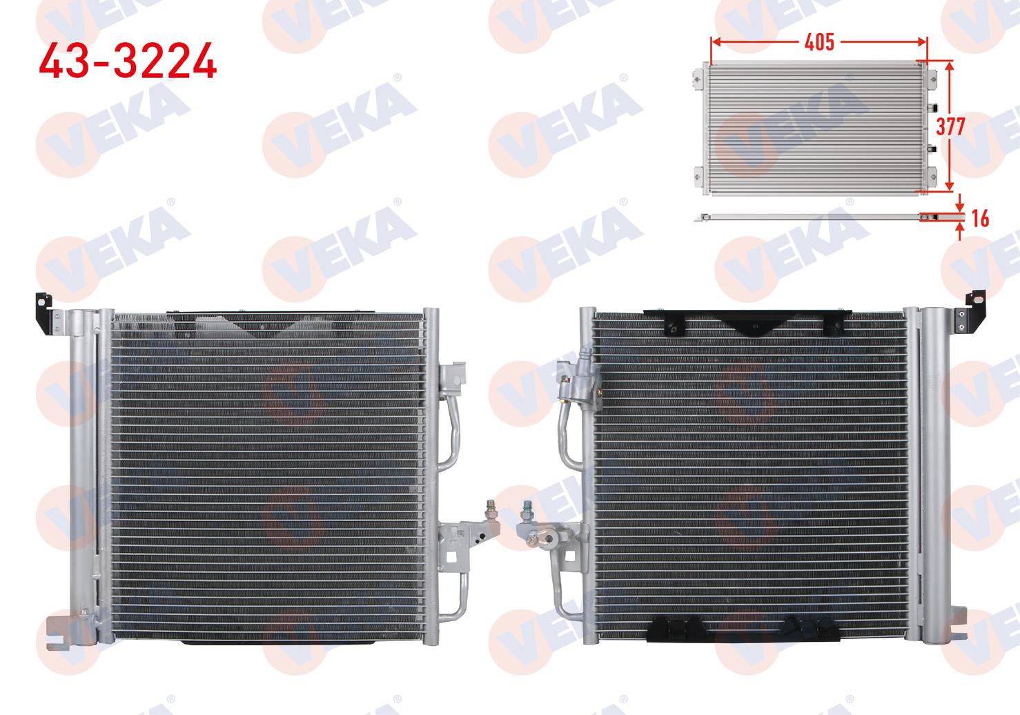 Klima Radyatörü Opel Astra H 1,3 1,7 1,9 Cdtı Zafıra 408x367x16 | Veka 433224