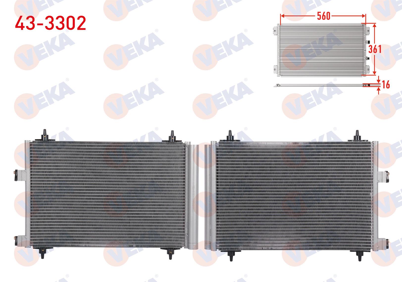 Klima Radyatörü Peugeot 307 1.4 2000-2007 | Veka 433302