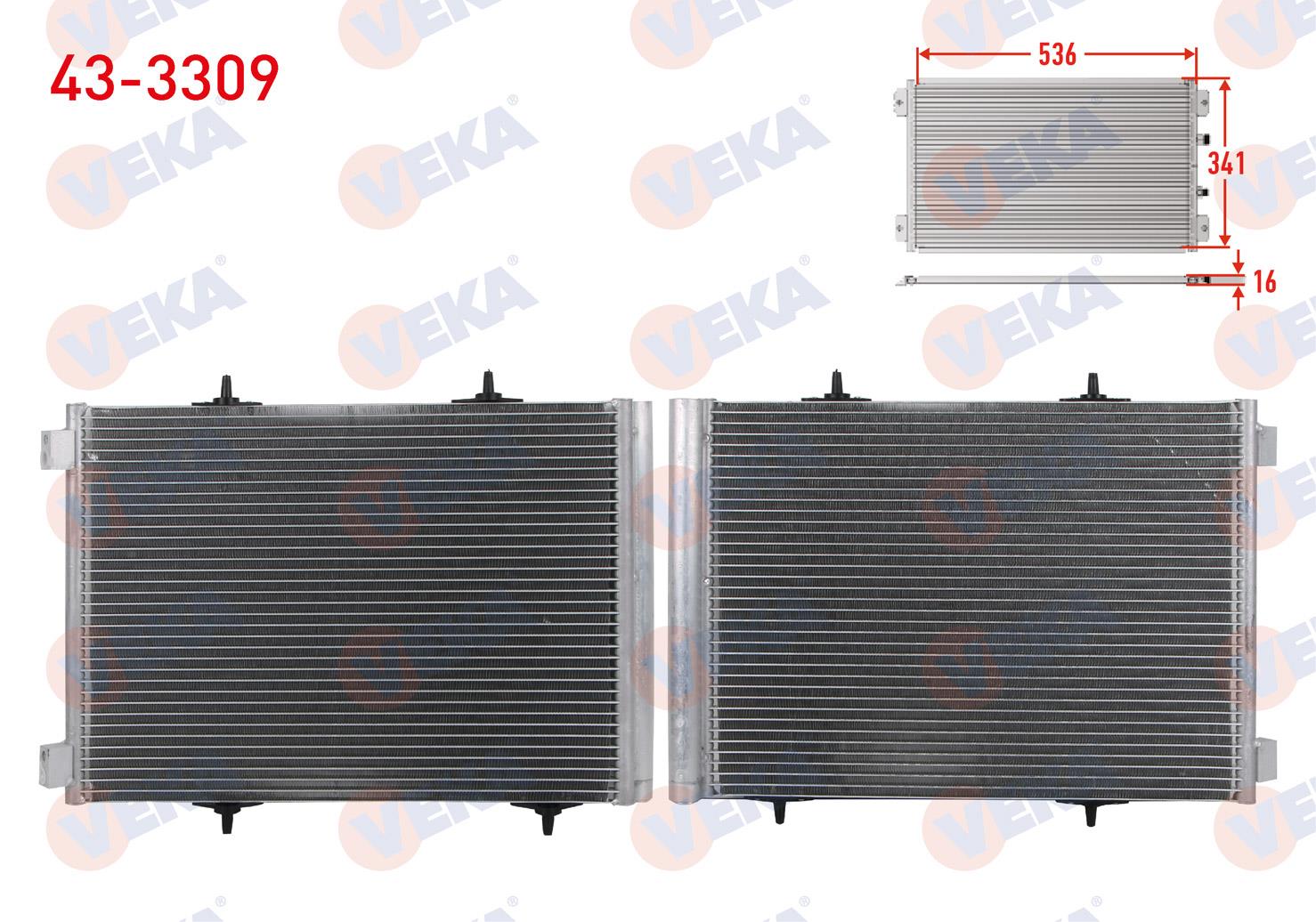 Klima Radyatörü Peugeot 207 1.4 A-t/m-t Dört Bacaklı 2006- C4 Cactus | Veka 433309