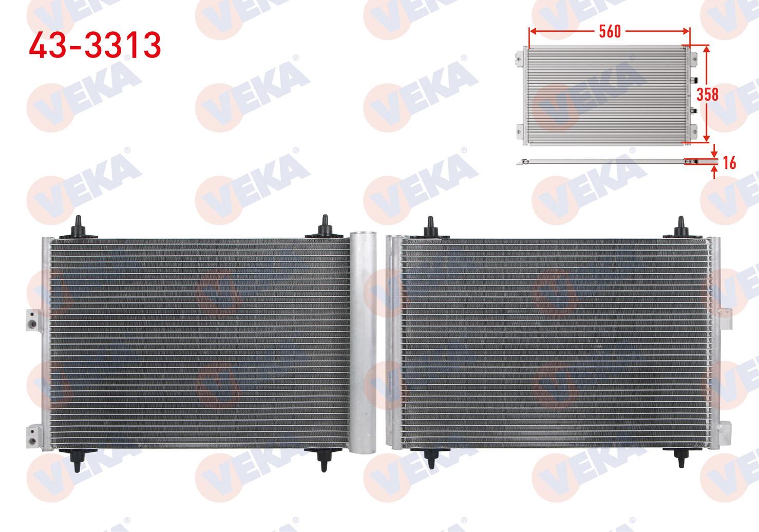 Klima Radyatörü Peugeot Partner 1.6hdı 2002-2008 | Veka 433313