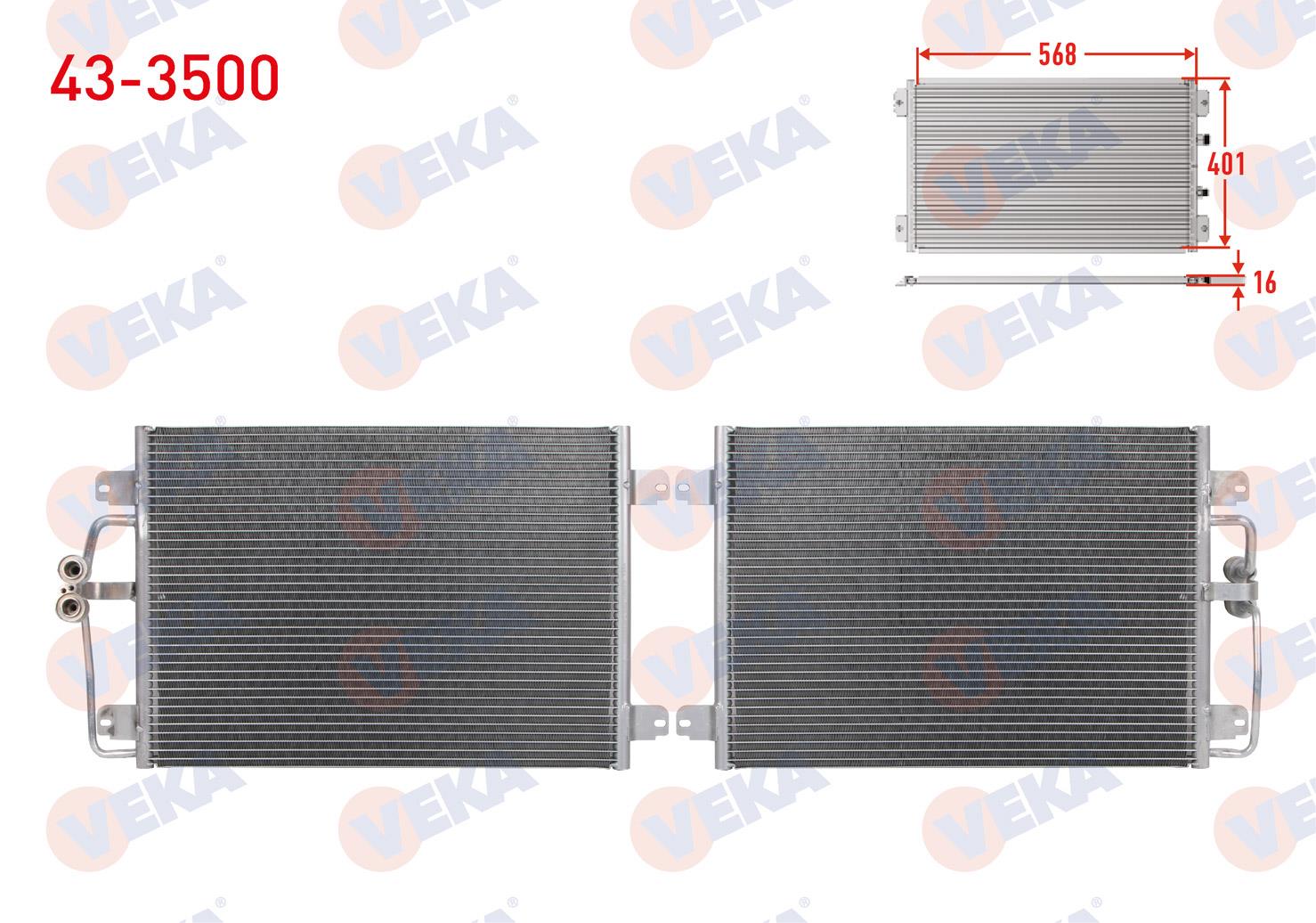 Klima Radyatörü Renault Megane 1 Megan1 (ba0/1) 1.4i 16v A-t/m-t 1996-2003 | Veka 433500