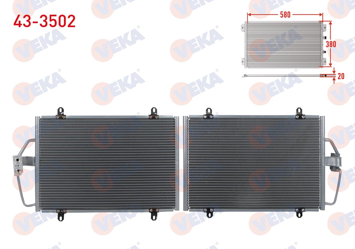 Klima Radyatörü Renault Megane I Ba0/1 1.4i 16v Mt 96-03 R19 | Veka 433502