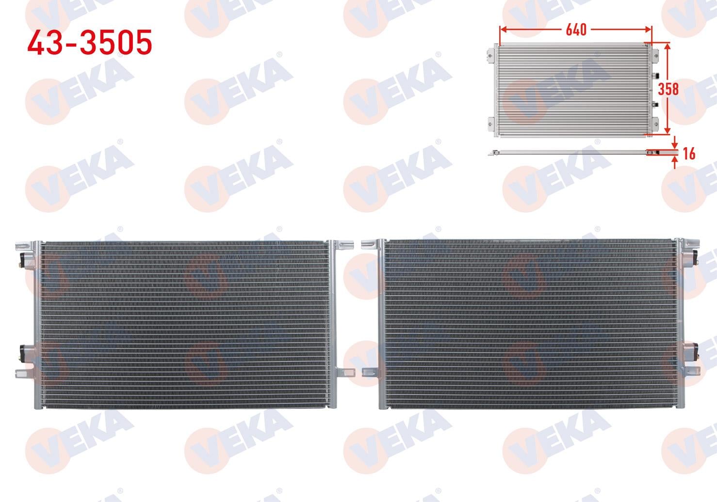 Klima Radyatörü Renault Laguna I (b56,556) 1.6i M-t 1993-2001 | Veka 433505