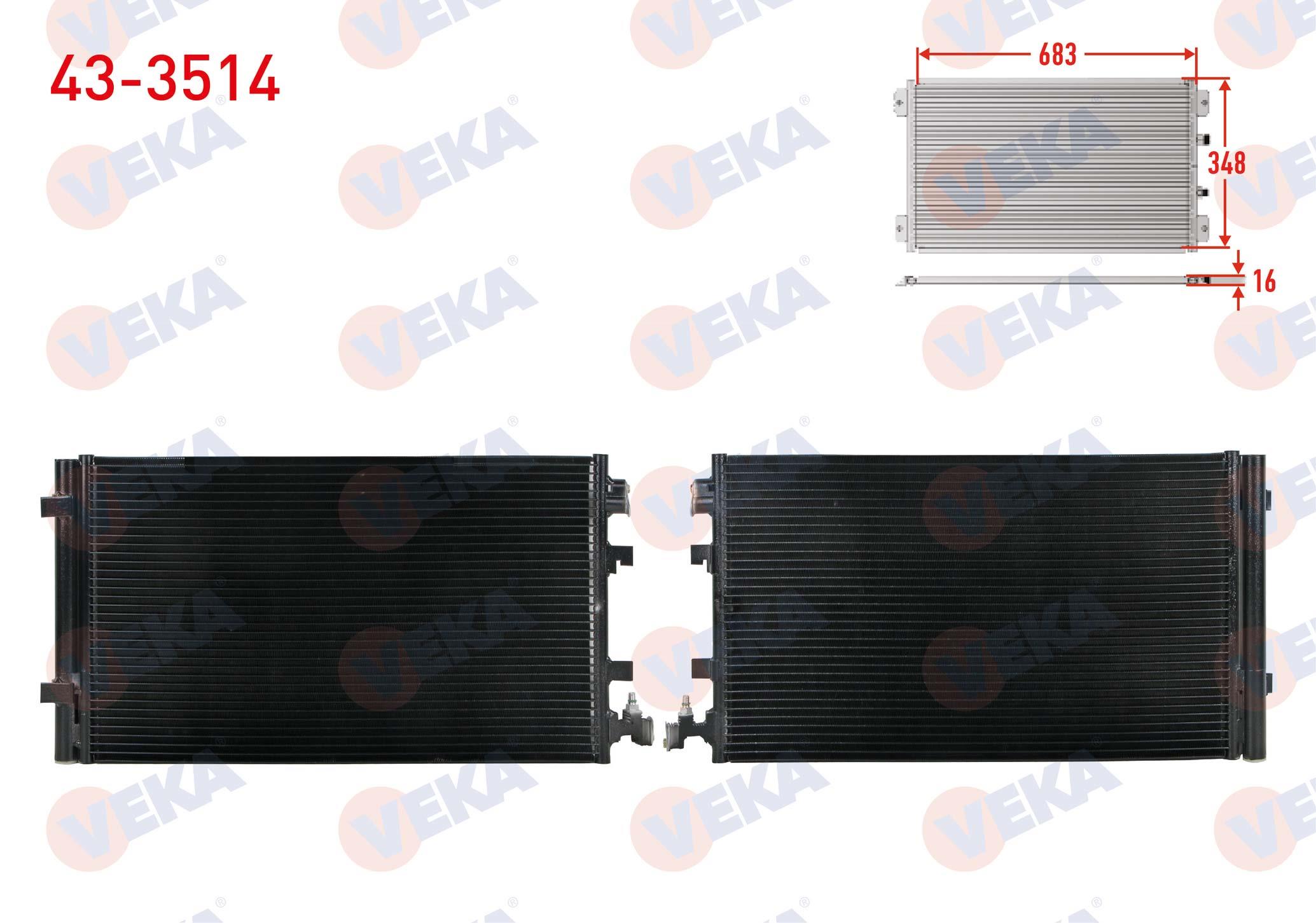 Klima Radyatörü Renault Megane 3 1,5d Scenıc Fluence Veka433514 | Veka 433514