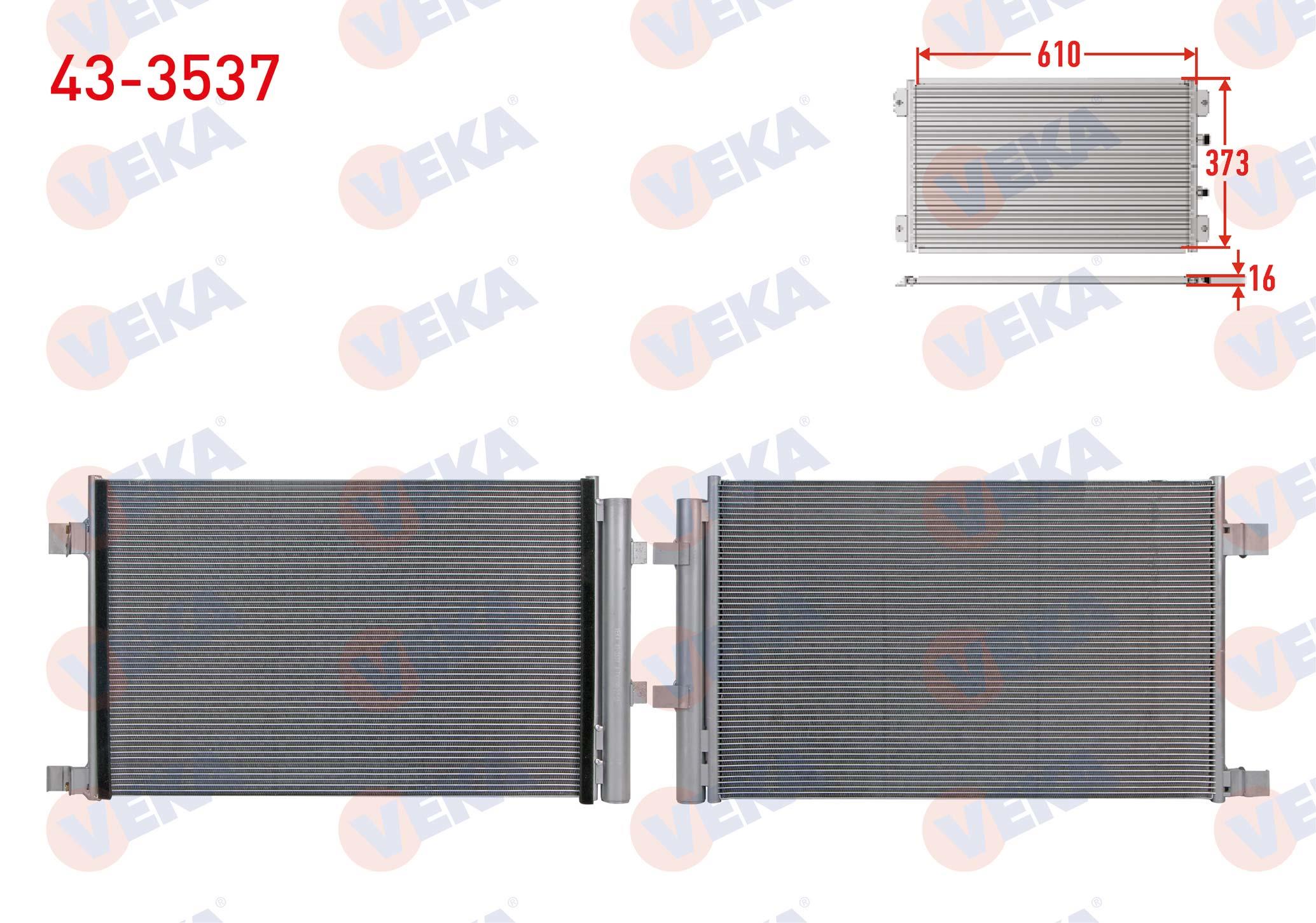 Klima Radyatörü Renault Megane Iv 1.5 Dcı Euro 6 2016- / Nıssan Qashqaı Iı 1.5 Dcı Euro 6 2018- | Veka 433537