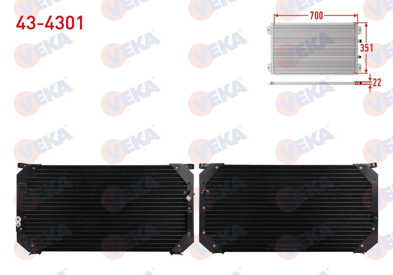 Klima Radyatör Toyota Corolla Ae101 92-97 Veka434301 Kale345820 8846012460 Orısxcto460020 814248 | Veka 434301