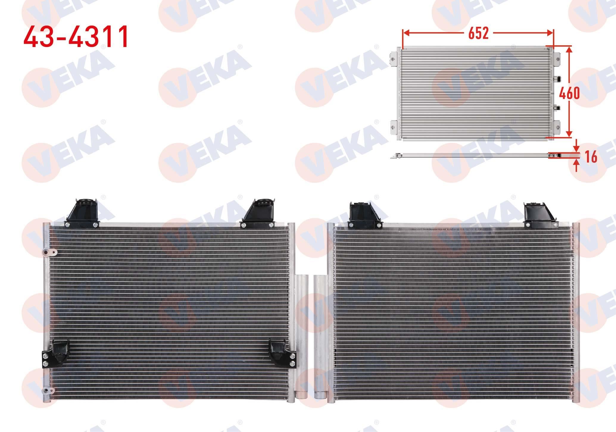 Klima Radyatörü Toyota Hılux Pıckup Tgn1 Ggn2 Ggn1 Kun2 Kun1 2.5 D4d 05-11 884600k080 | Veka 434311