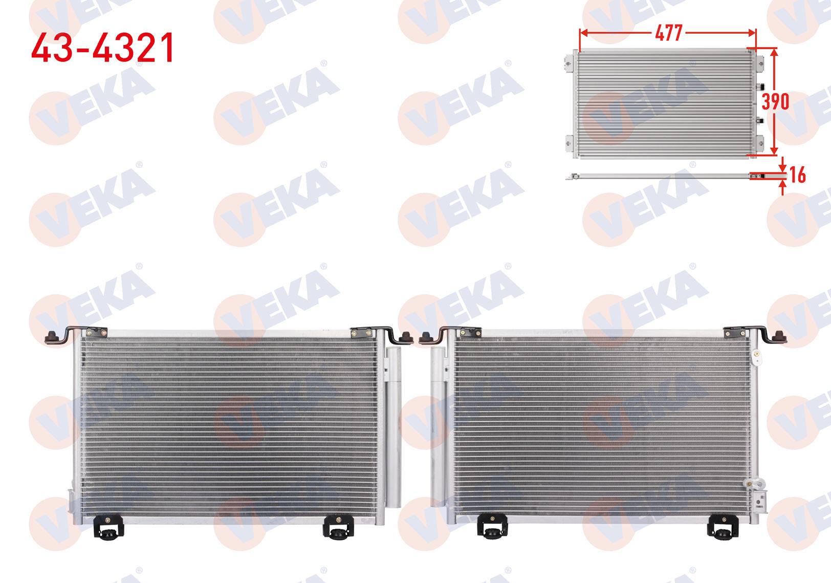 Klima Radyatörü Toyota Avensıs T252.0 03-08 Avensis | Veka 434321