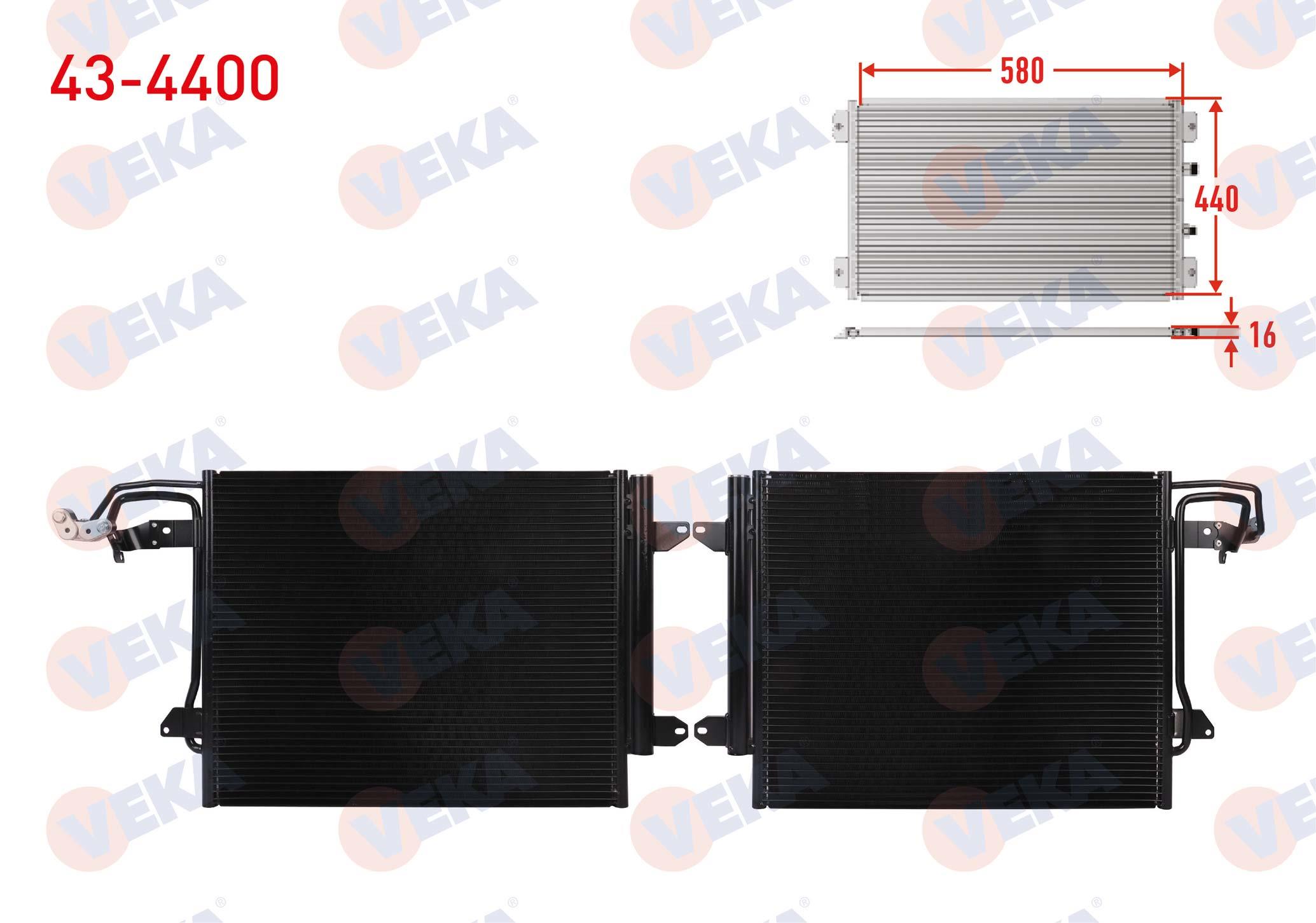 Klima Radyatörü Vw Caddy Touran Volkswagen Caddy Iıı (2ka,2kh,2ca,2ch) 1.9 Tdı M-t 2004-2010 | Veka 434400