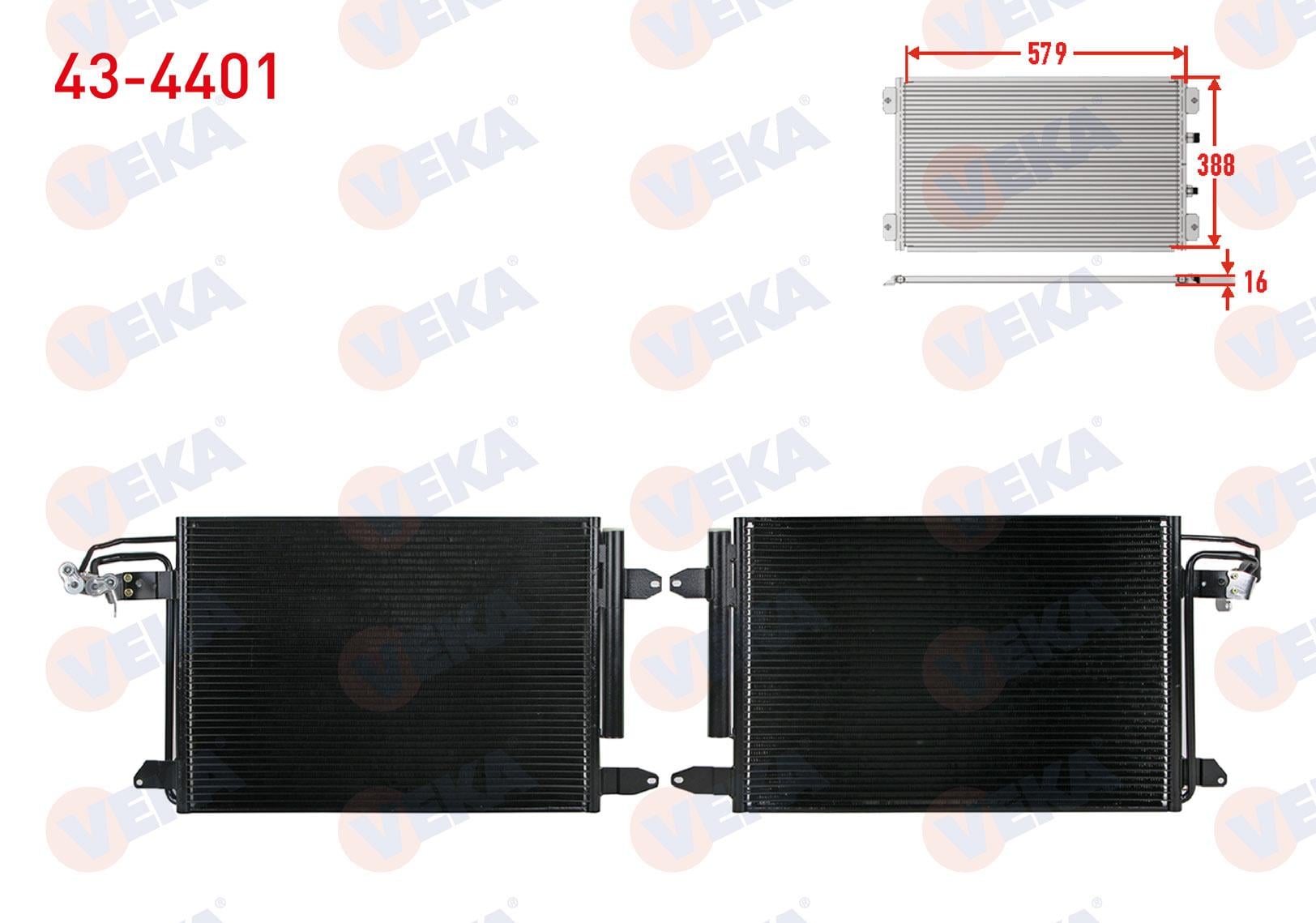 Klima Radyatörü Vw Golf 5 6 1,6 Caddy Golf 5 Caddy Bora Leon Skoda Süper B Octavya Veka434401 1k0820411ah | Veka 434401