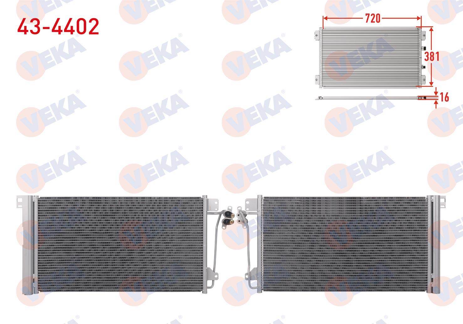 Klima Radyatörü Vw Transporter 2003- Vw Transporter T5.veka434402 | Veka 434402