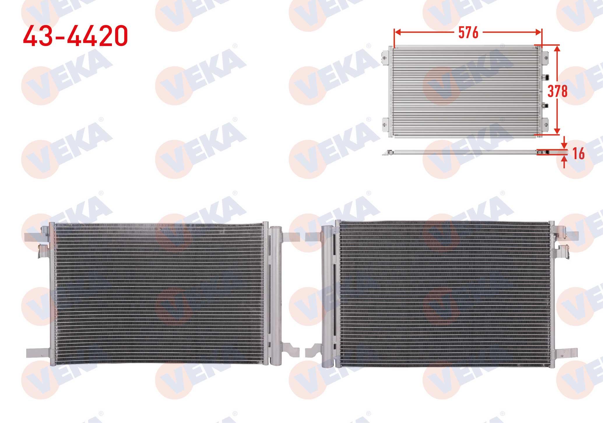 Klima Radyatörü Vw Golf7 Seat Fr Audi A3 Seat Passat Skoda Octavıa Veka434420 | Veka 434420
