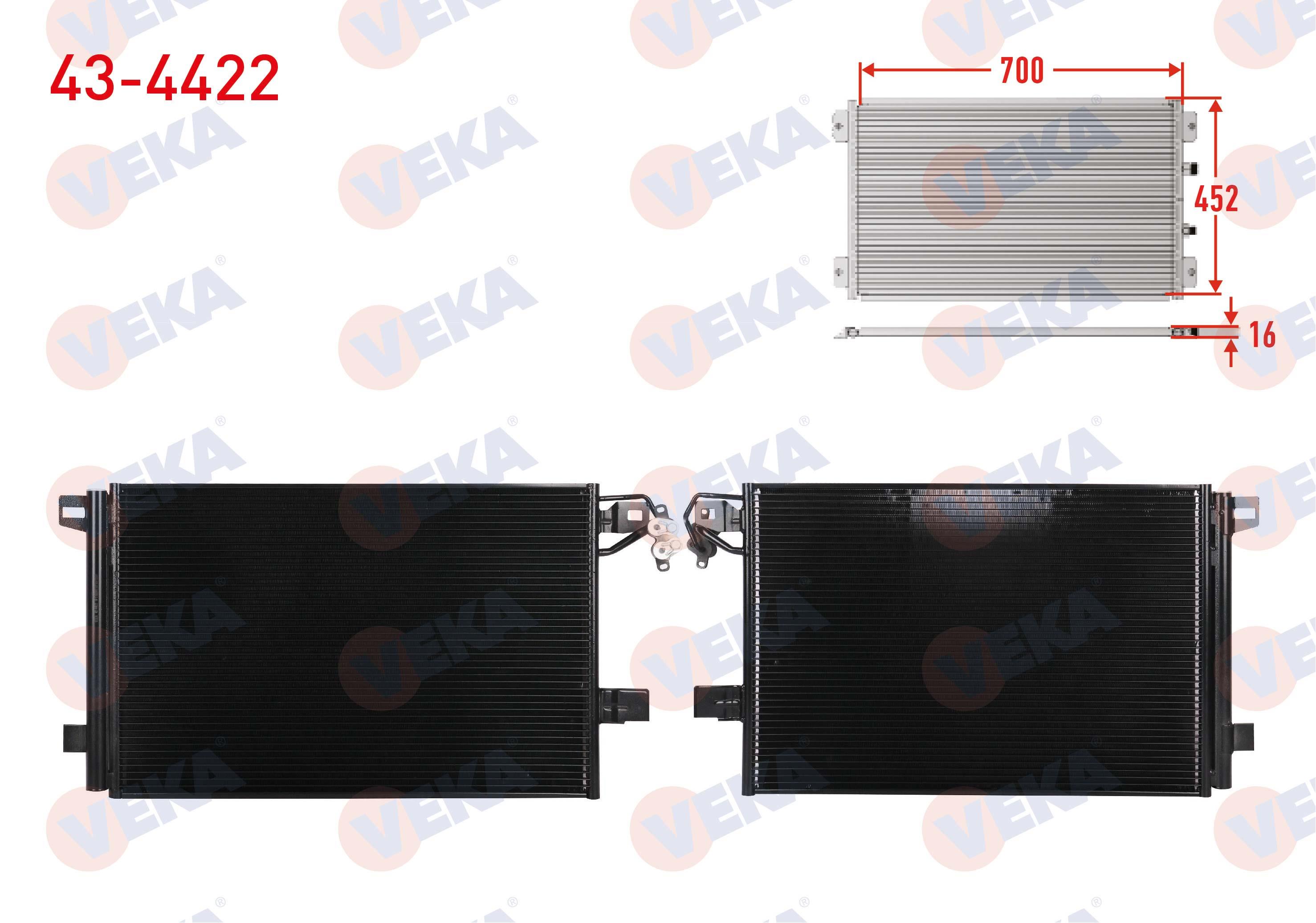 Klima Radyatörü Vw Transporter T5 T6 2009 Multivan 7e0820411d 7e0820411b | Veka 434422