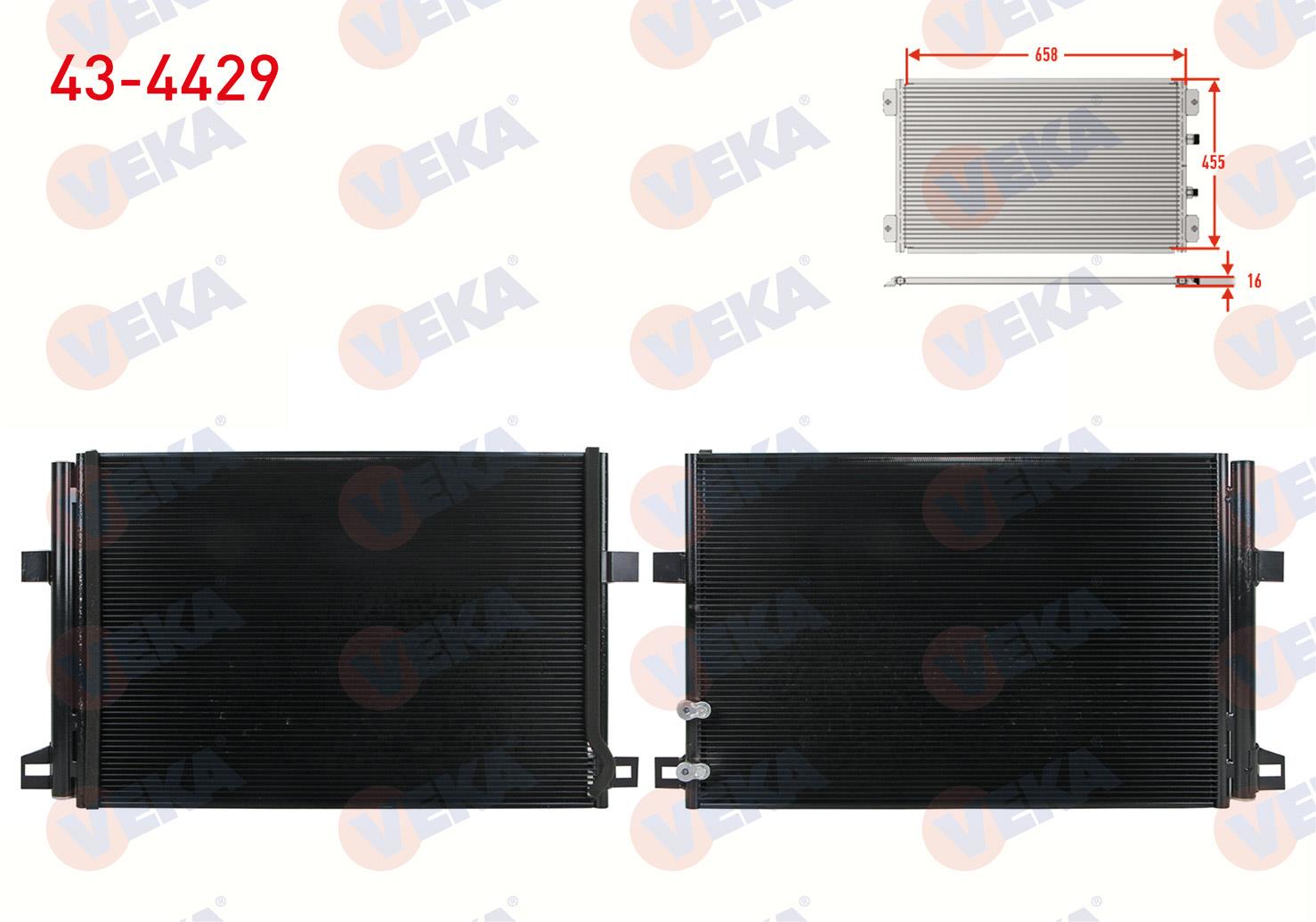 Klima Radyatörü Vw Amarok Vw Crafter 72x45cm | Veka 434429