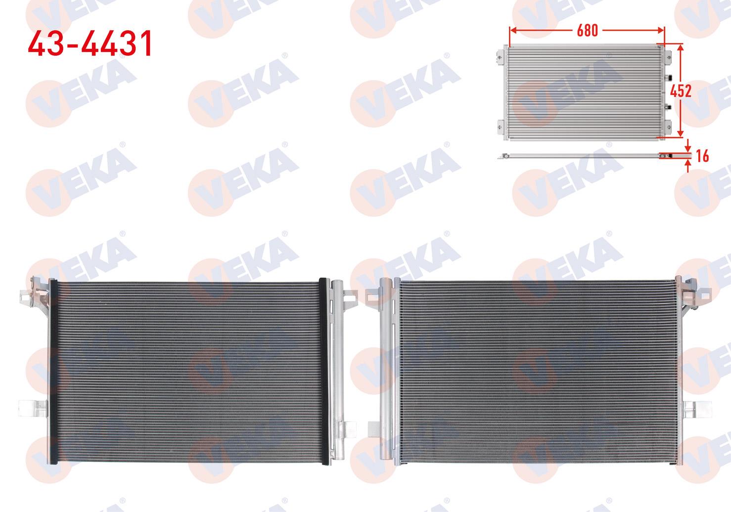 Klima Radyatörü Vw Transporter T6 T7 Vı 2.0 Tdı 2015-2019 / Caravelle Vı 2.0 Tdı 2015-2019 7e0820411f 434421 Golf7 | Veka 434431