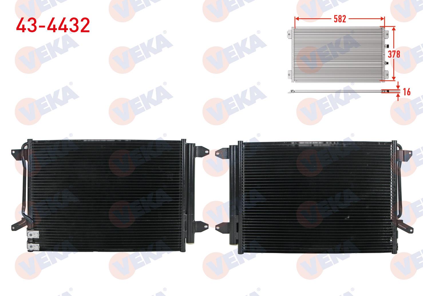 Klima Radyatörü Vw Jetta Iv 1.4 Tsı 1.6 Tdı 2.0 Tdı At-mt 2011- İnce Baglantı (havsalı) | Veka 434432