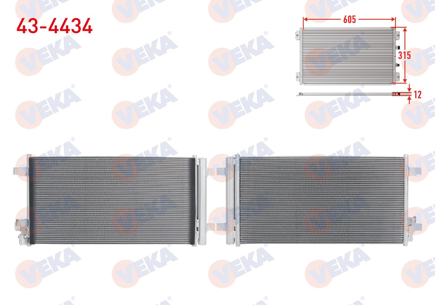 Klima Radyatörü Vw Polo (aw1) 1.0 2018-/ Seat Ibıza V (kj1) 1.0 2017-/ Arona (kj7) 1.0 2017- | Veka 434434