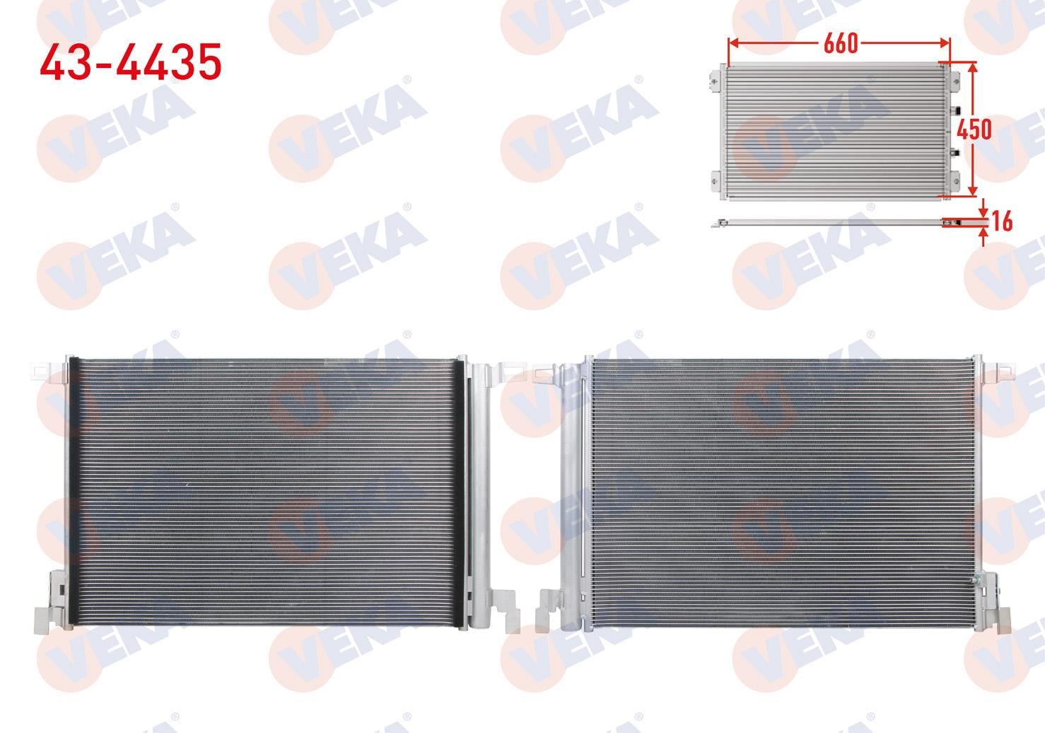 Klima Radyatörü Vw Touareg 3.0 Tdı 4x4 2018- / Audı Q8 50 Tdı Quattro 2018- / Q7 2.0 Tfsı 3.0 Tdı Quattro 2015- / A6 | Veka 434435