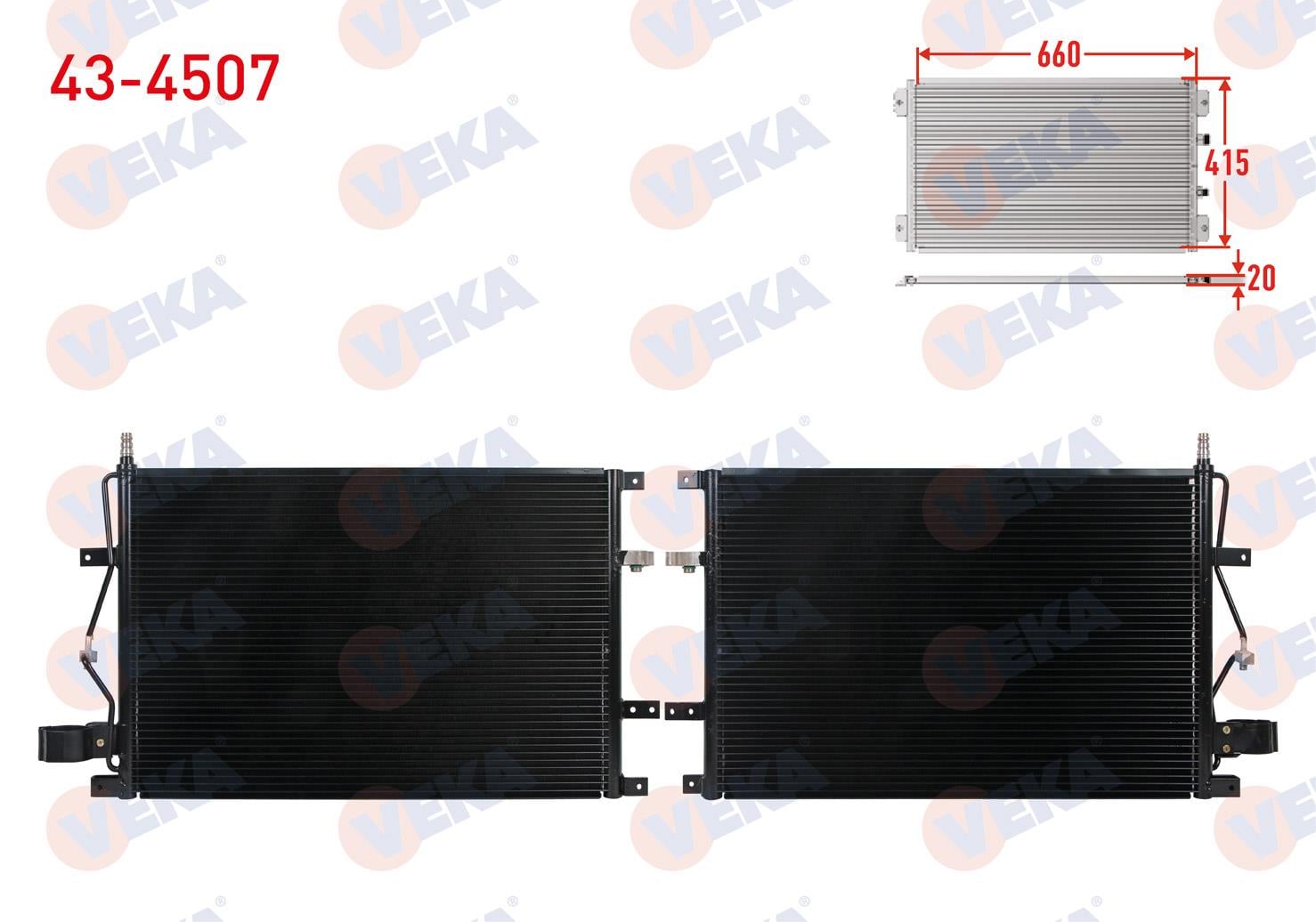 Klima Radyatörü Volvo S60 2.0 T 00-10	 | Veka 434507