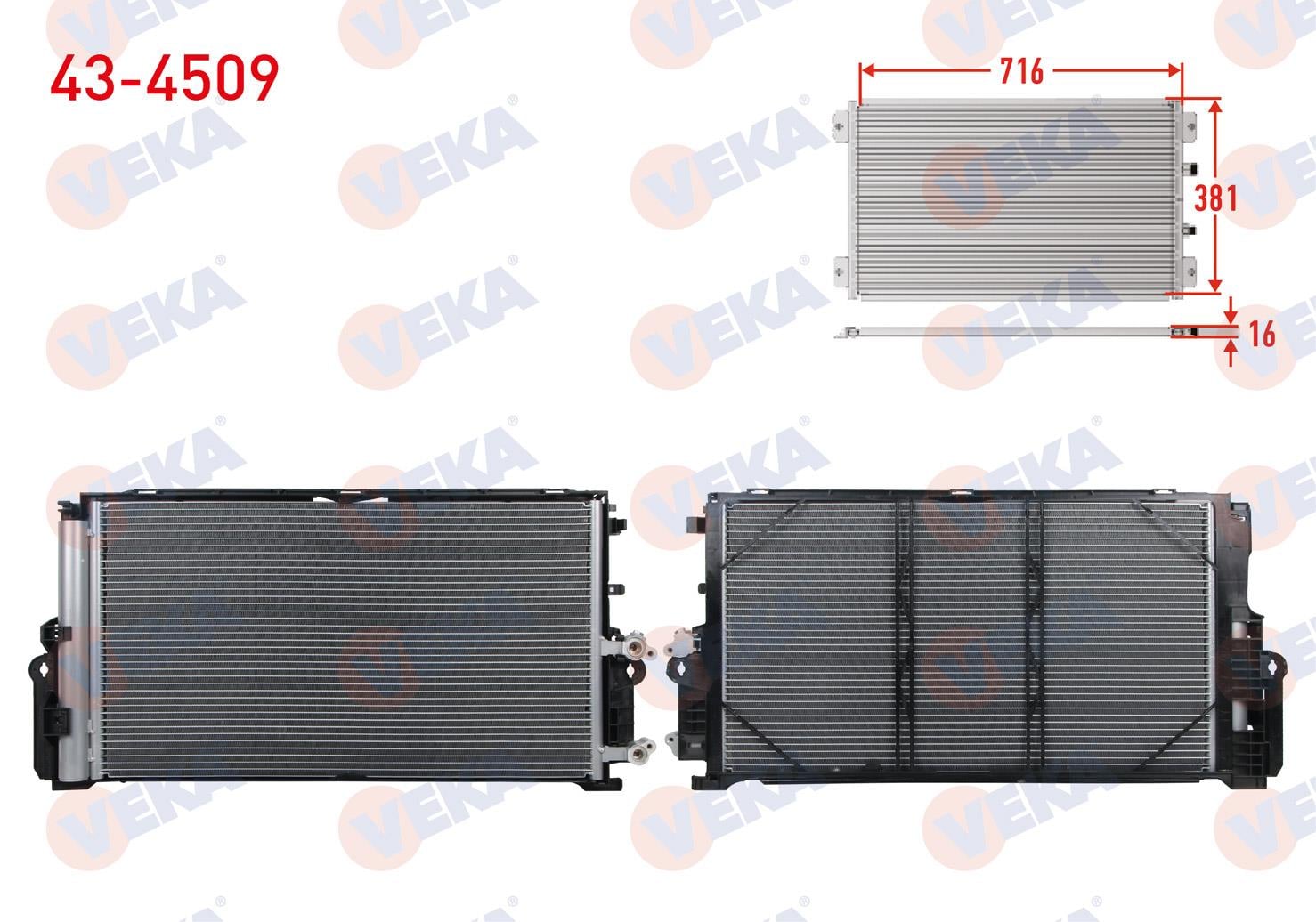 Klima Radyatörü Volvo Xc90 Iı (256) 2.0 T6 Awd 15-	 | Veka 434509
