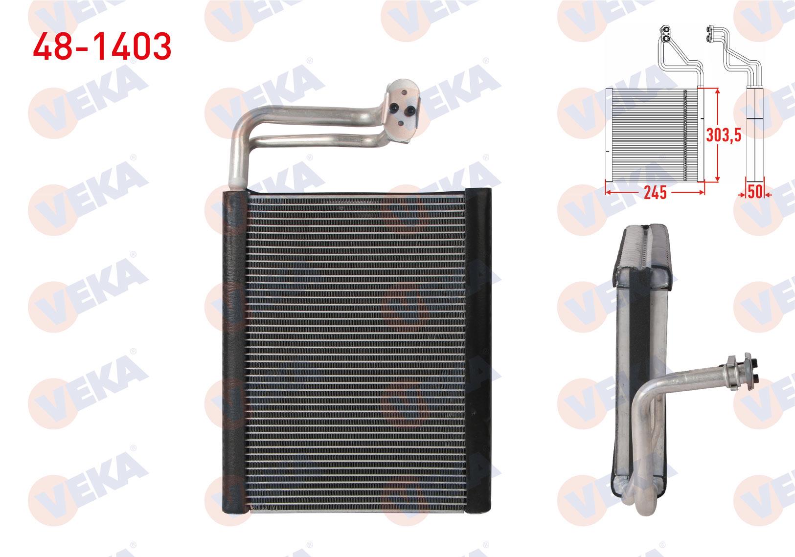 Klima Radyatörü Evaporatörü Borulu 303,5x245x50 Bmw 5 (f10) 2011-2016 / 6 (f06) 2011- 2018 / 7 (f01) 2008-2015 | Veka 481403