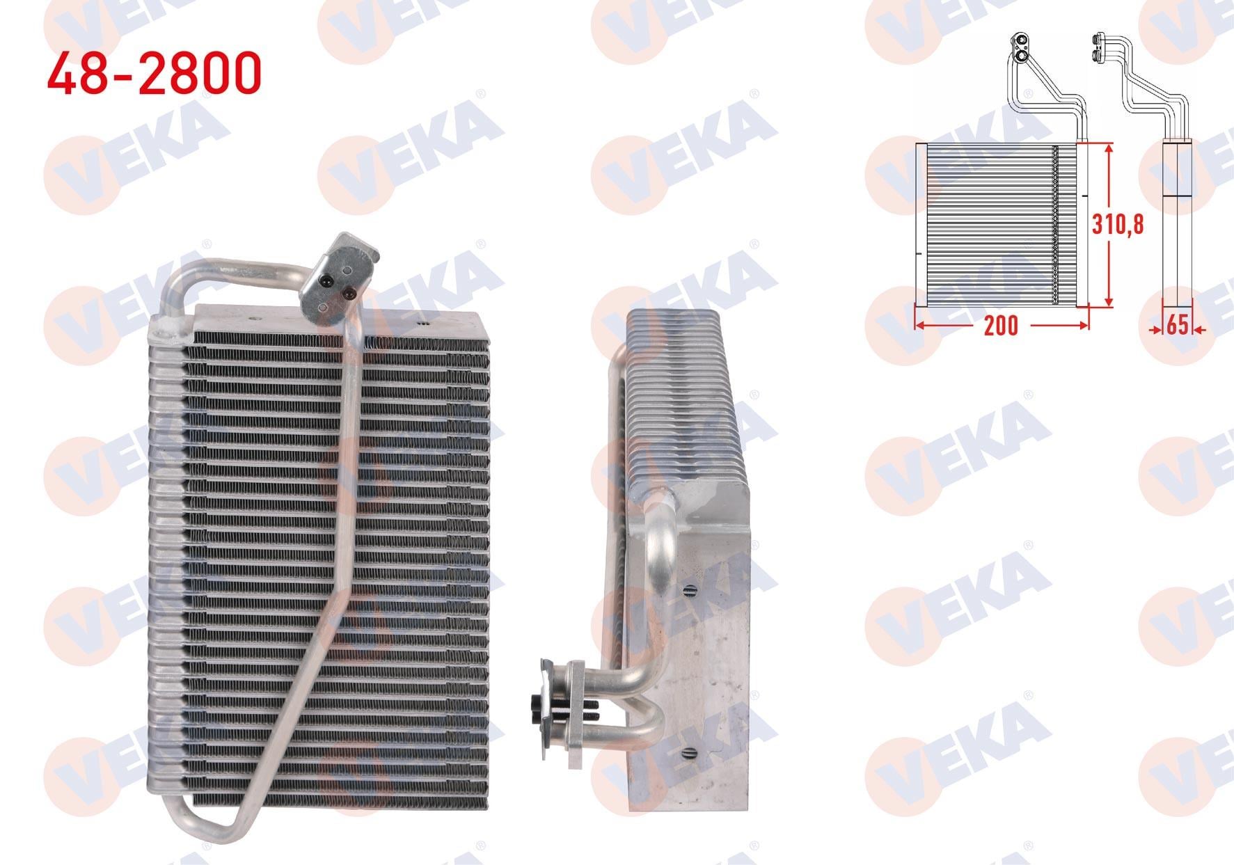 Klima Radyatörü Evaporatörü Borulu 310,8x200x65 Mercedes C (w203) 2000-2007 / Clc (cl203) 2008-2011 / Clk (c209) 2002-2009 / G | Veka 482800