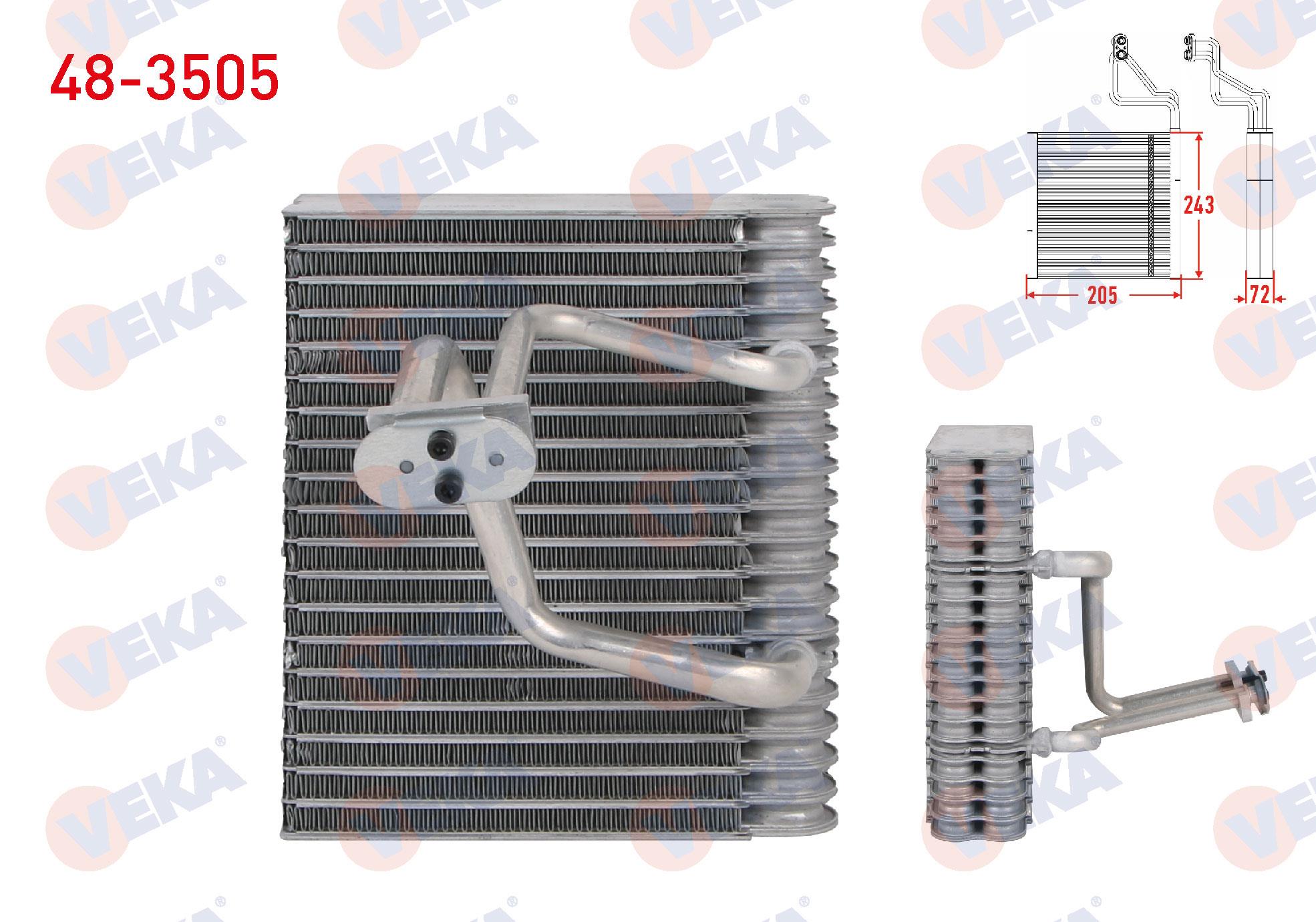 Klima Radyatör Evaporatörü Borulu Renault Megane I 1.4i 16v 1.6i 16v 1.8 16v 2.0i 96-03 Scenıc I 1.4i 16v 1.9 Dcı 99-03 | Veka 483505