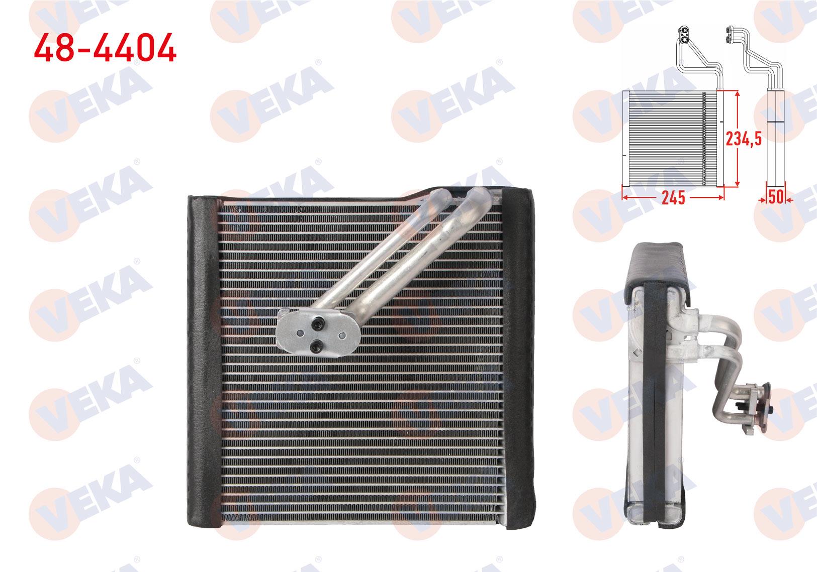 Klima Radyatörü Evaporatörü Borulu 245x234,5x50 Vw Golf V 03-08 / Golf Vı 08-12 / Passat 05-10 / Passat 10-14 / Passat Cc B6 08 | Veka 484404