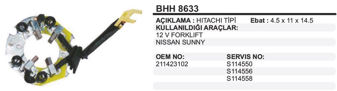 Kömür Yuvası Hitachi Tip Forklift Honda Cıvıc Bhh8633 Hyundai Accent | Vertex Bhh8633