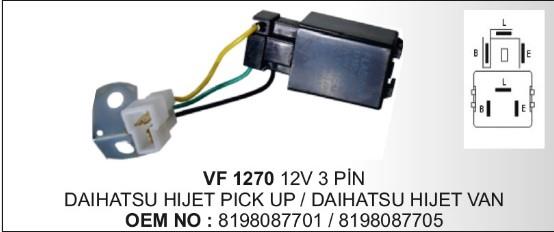 Sinyal Flaşör 12v 3uç Daıhatsu Hıjet Pıckup | Vertex Vf1270