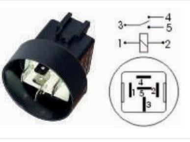 Röle Fan Rölesi 12v 5pin Clio Megane Peugeot Pejo 306 307 Yuvarlak Soket | Vertex Vr3610