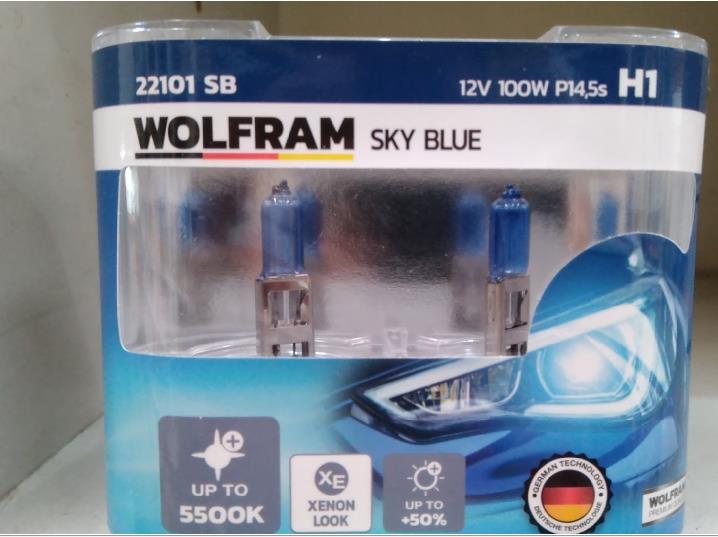 Ampul 12v H1 100w Sky Blue Beyaz Işık Wolfram Narva | Wolfram 22101sb