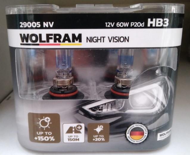 Ampul 12v 60w 9005 65 Hb3 Nıght Vısıon %150 Fazla +%20 Beyaz Işık Takım P20d | Wolfram 29005nv