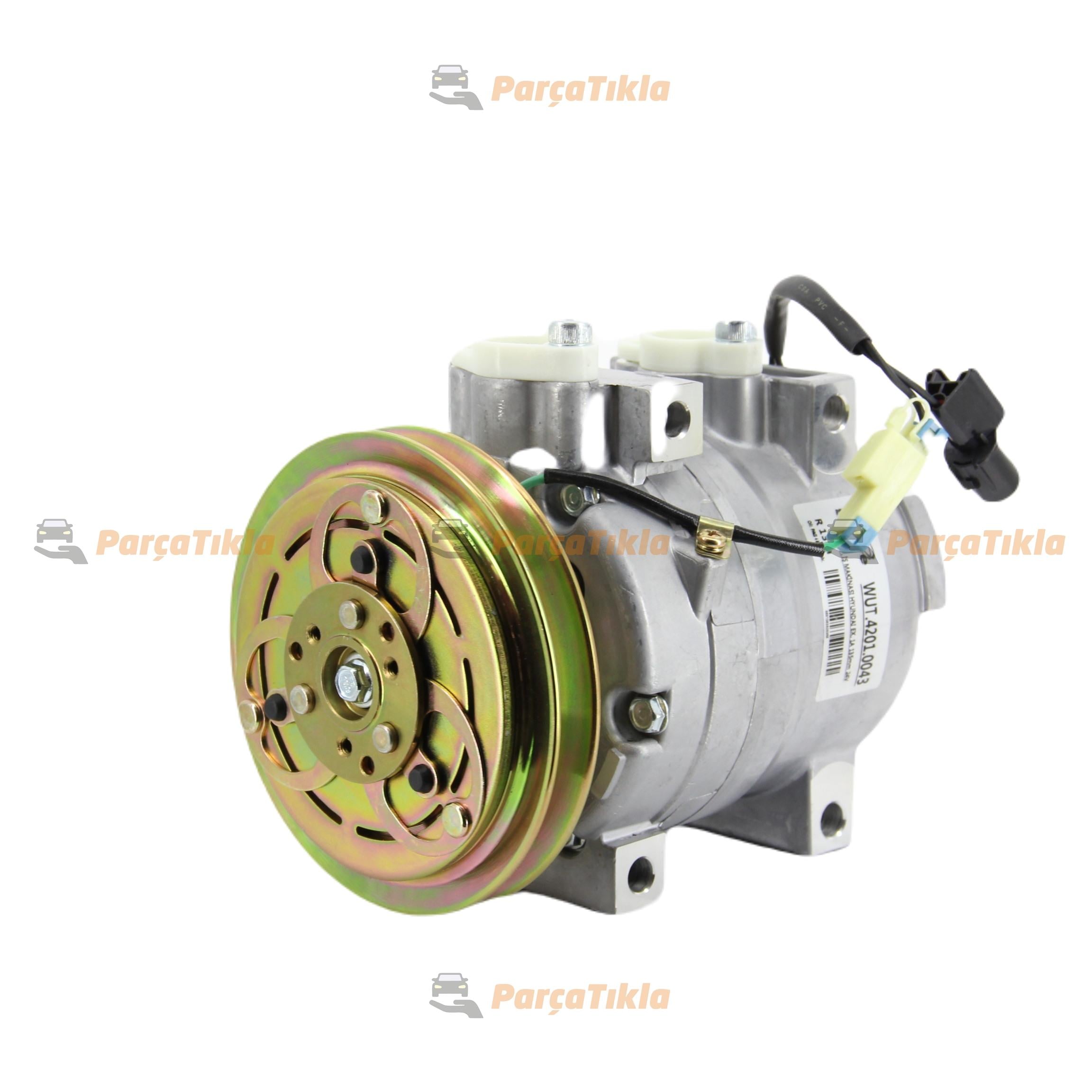 Klima Kompresörü 24v 1pk V Kayış Hyundai İş Makinesi Excavatör Calsonıc Tıp 5060215590 42010043 506021-7082 5060217082 | Wutse 42010043