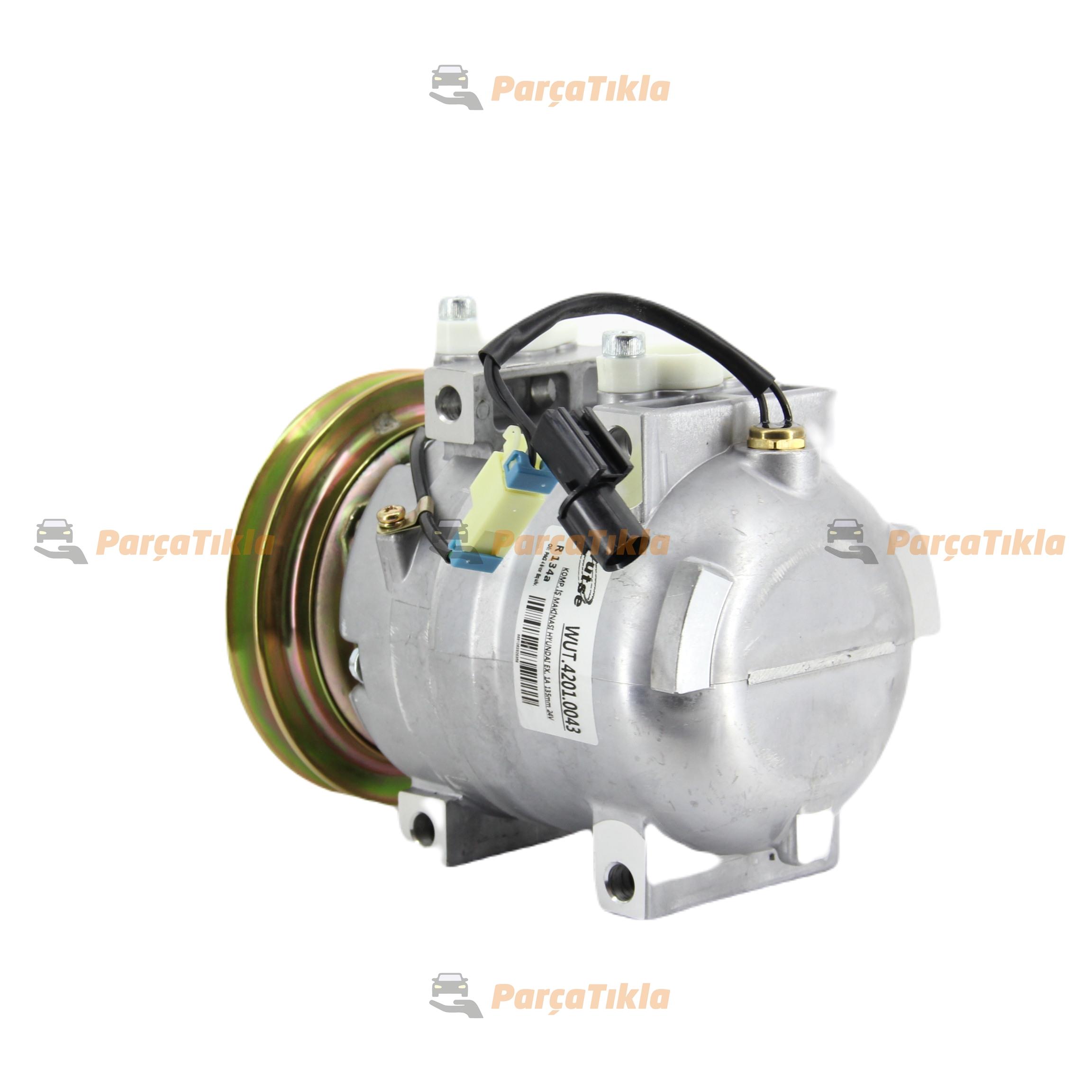 Klima Kompresörü 24v 1pk V Kayış Hyundai İş Makinesi Excavatör Calsonıc Tıp 5060215590 42010043 506021-7082 5060217082 | Wutse 42010043