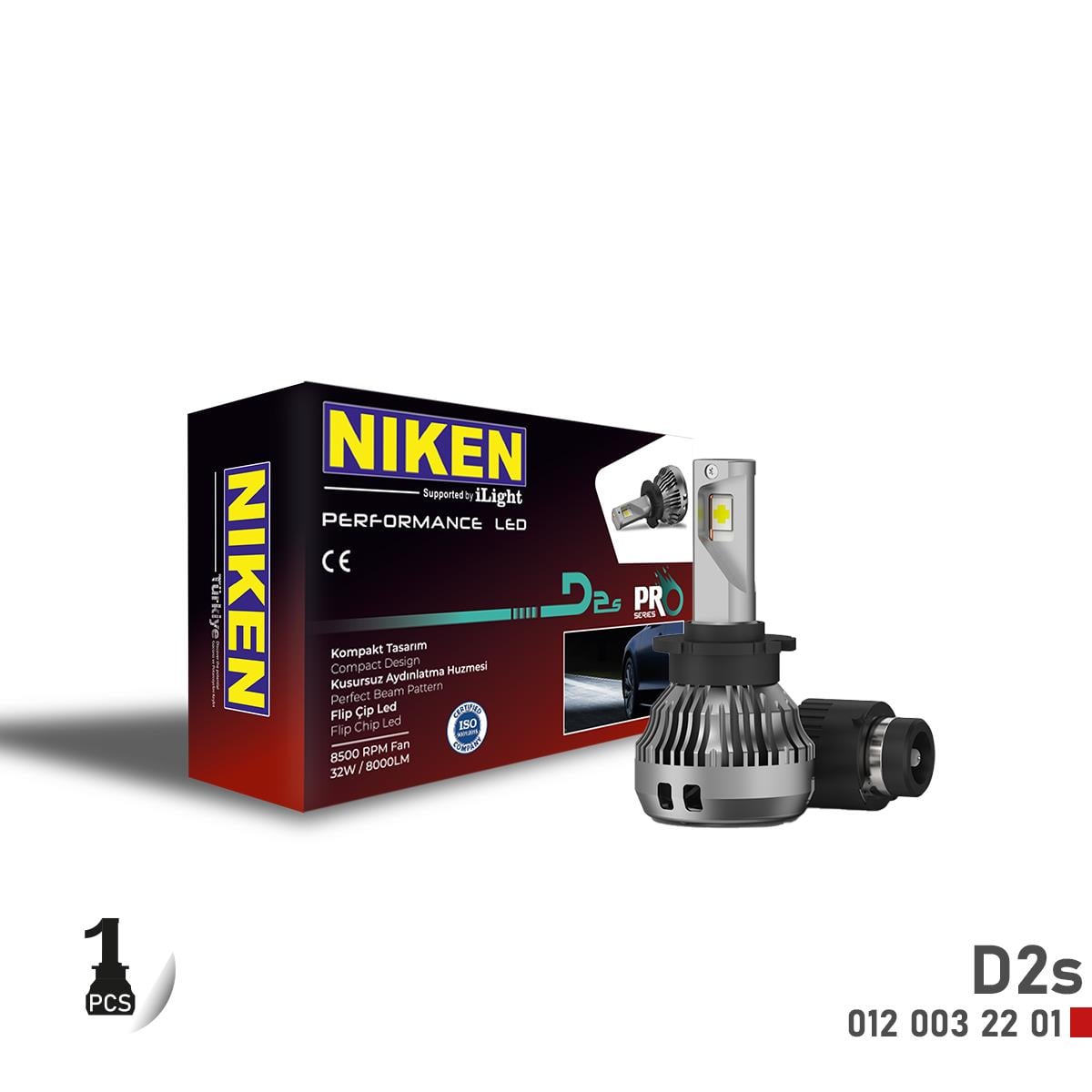 Xenon Ampul Led D2s 8000 Lümen Nıken- Adet Fiyatıdır | Nıken Prod2s8000lm