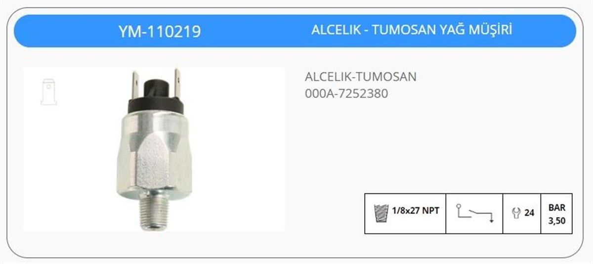 Yağ Basınç Müşürü Tumosan | Klf Ym110219