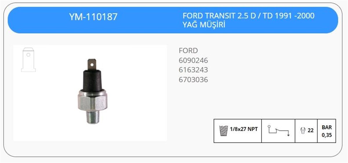 Yağ Müşürü Ford Minibüs Eski Model | Klf Ym110187