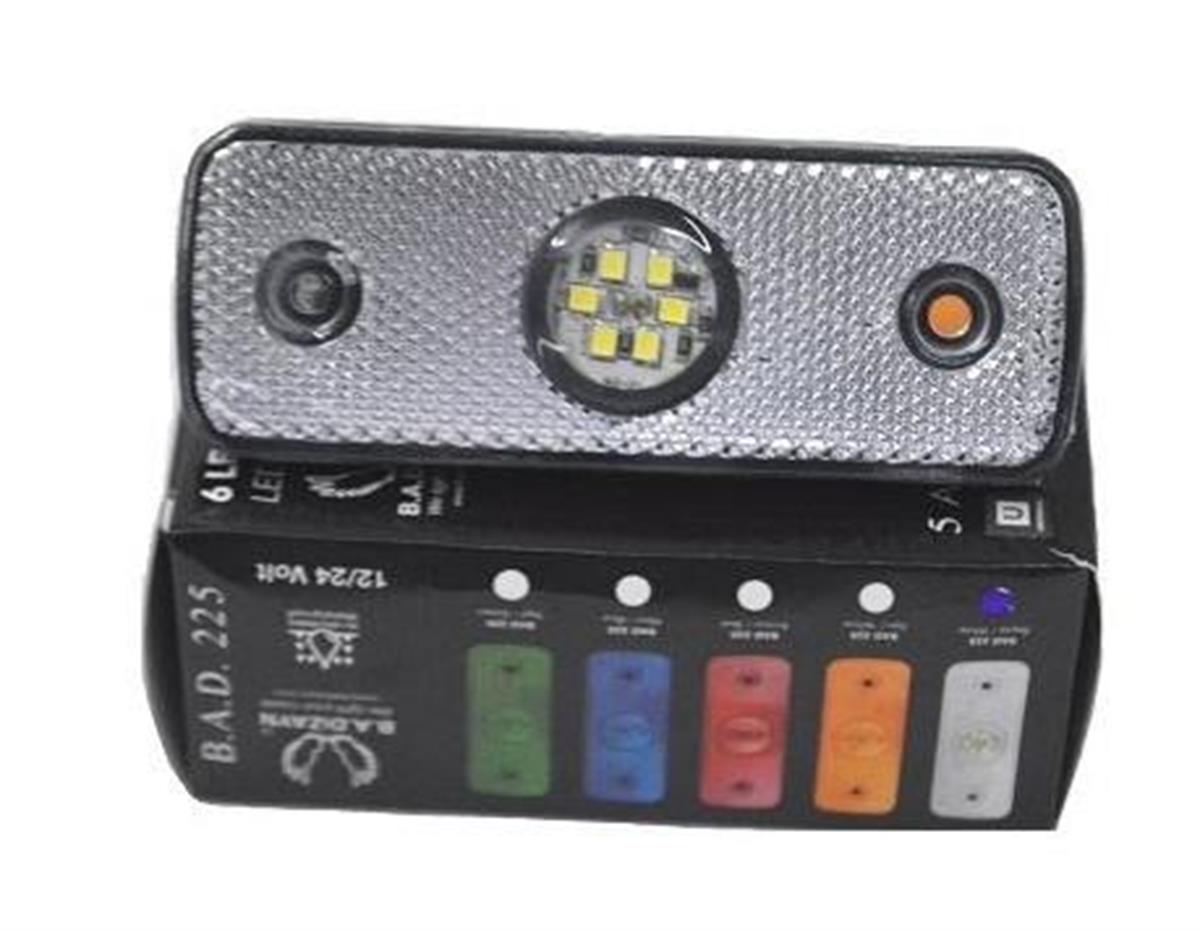 Yan Lamba Saba Lamba Tipi Tek Ledli Beyaz Side Marker 6 Ledli Yuvarlak | Ith Bad225b