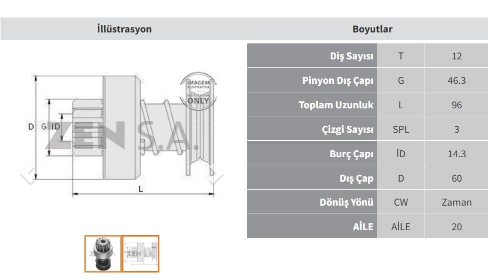 Marş Dişlisi 12diş Cat Cummins Delco Remy Zen0051 | Zen 0051