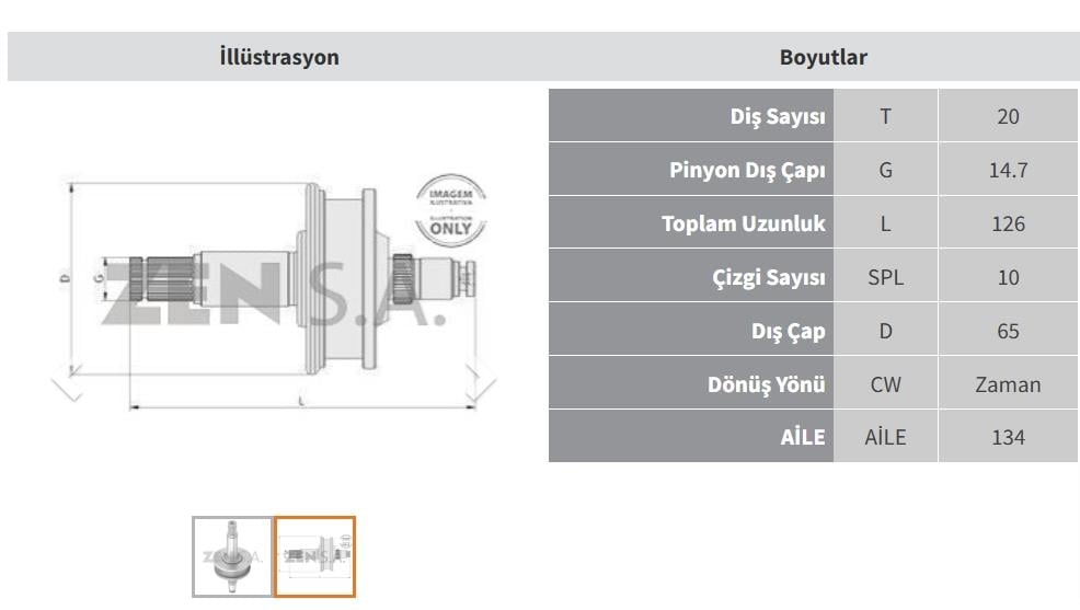 Marş Dişlisi 9diş Mitsubishi Canter Uzunmil Nissan Forklift | Zen 1046