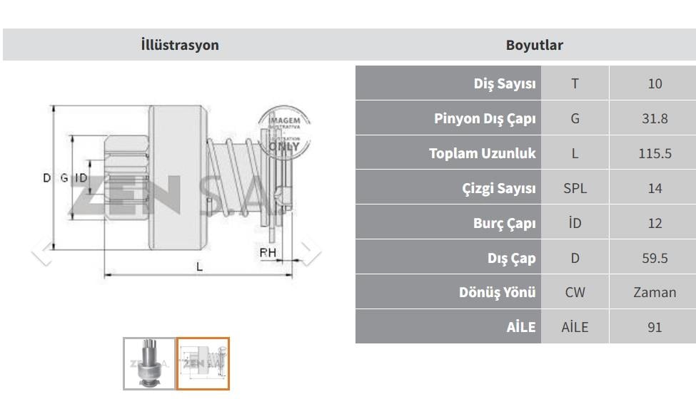 Marş Dişlisi 10diş Erkunt Traktör Bobcat Newholland Iskra Ohndeere Y.m. Clark Bobcat 16,908,746 | Zen 1754