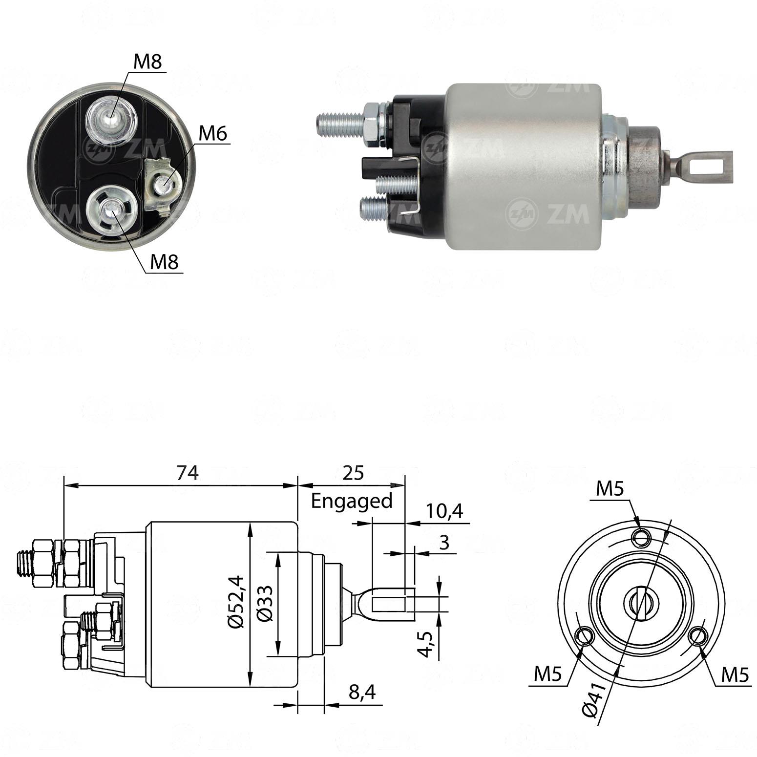 Marş Otomatiği 12v Doblo-grande Punto Marea Alfa Romeo / Cıtroen / Fıat / Jeep / Lancıa / Mercedes-benz Sprinter / Peugeot | Zm 1381