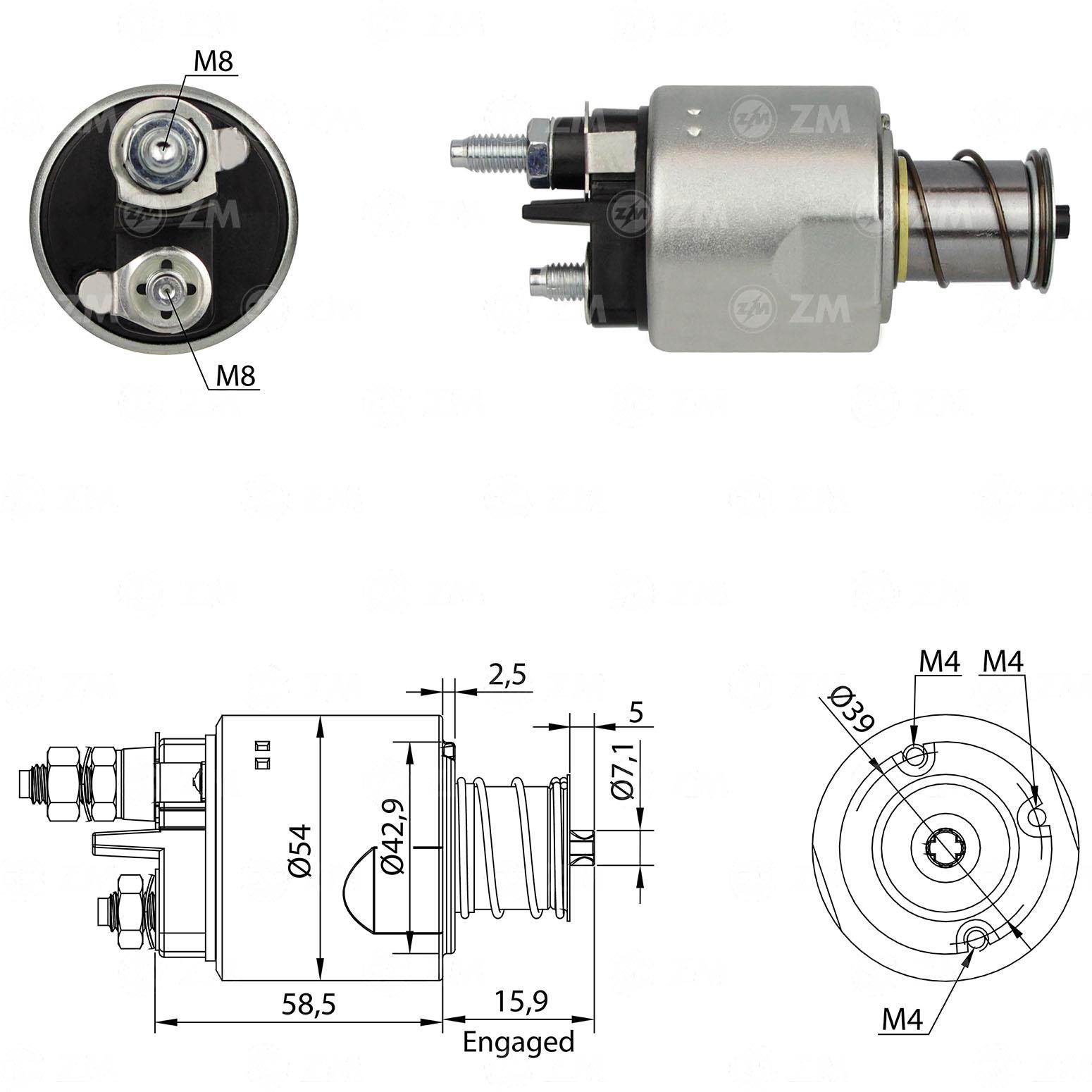 Marş Otomatiği 12v Fiat 1.3 Albea Multıjet Doblo Opel Corsa Combo | Zm 1495