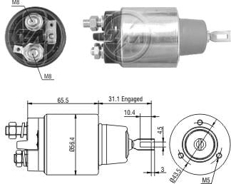 Marş Otomatiği 12v Land Rover Defender Dıscovery Opel Astra Iveco Daily | Zm 1575