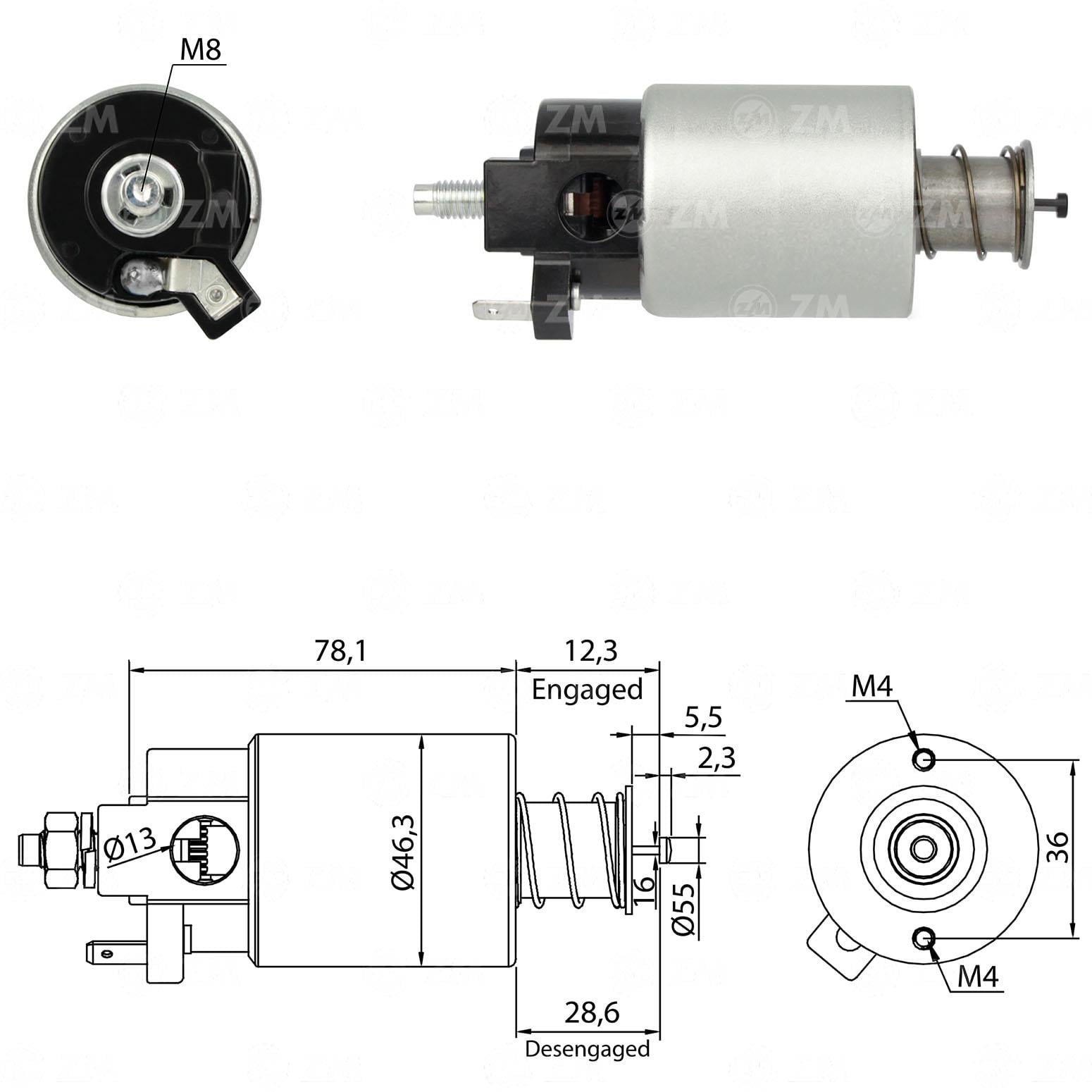 Marş Otomatiği 12v Chrysler Dodge Jeep Cherokee Ram Vw Routan | Zm 1665