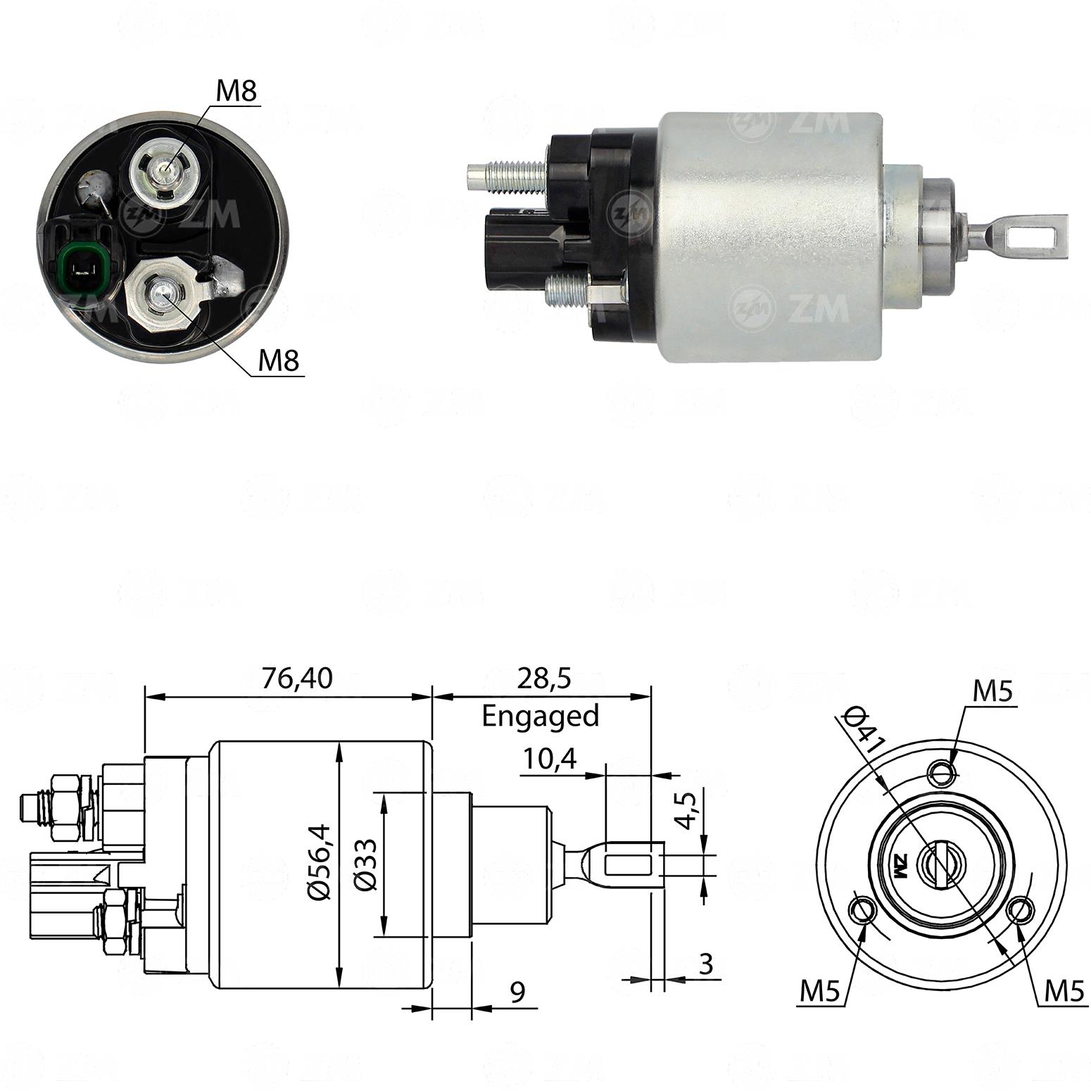 Marş Otomatiği 12v Bosch Toyota Corolla Avensis Soketli | Zm 1978
