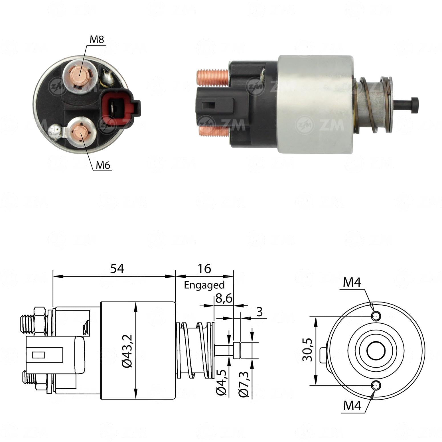 Marş Otomatiği 12v Hyundai İ20 Accent Era Ym Zm391 | Zm 2391
